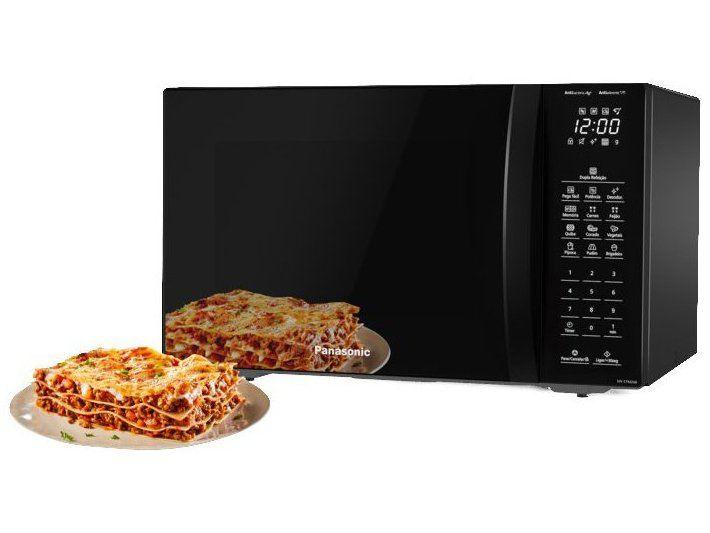 Microondas Panasonic Dupla Refeição 34L Black Glass - NN-ST66NBRU